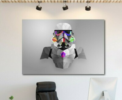 STORMTROOPER STAR WARS ABSTRACT Canvas Wall Art Framed Print