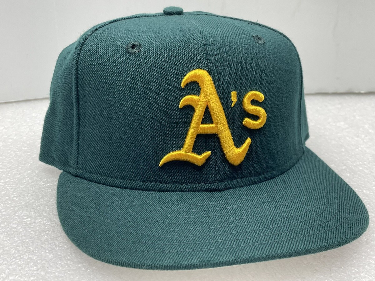 VINTAGE 90's NEW ERA OAKLAND A'S 5950 DIAMOND 6-7/8 GREEN