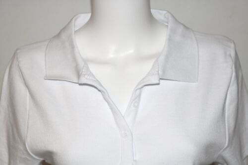 COTTON ON Womens Curve Active Tennis Polo T-Shirt Plus Sz 18 White Short Sleeve - Picture 2 of 8