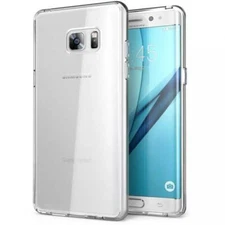 SAMSUNG GALAXY NOTE 7 FE - SHOCK ABSORBENT HYBRID BUMPER CASE CLEAR BACK COVER