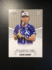 Gavin Guidry Signed 2021 Leaf Perfect Game All-American Classic Card #20