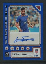 2023-24 LUCA DE LA TORRE 18/99 AUTO PANINI DONRUSS SIGNATURE SERIES FIFA BLUE