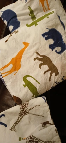 Pottery Barn Kids "Jungle Animals" Twin Sheet Set - Please Read