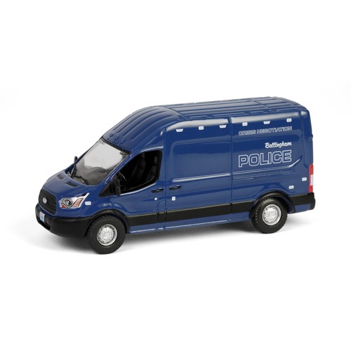 Greenlight scala 1/64 Bellingham, polizia di Washington 2019 Ford Transit Van - Foto 2 di 2