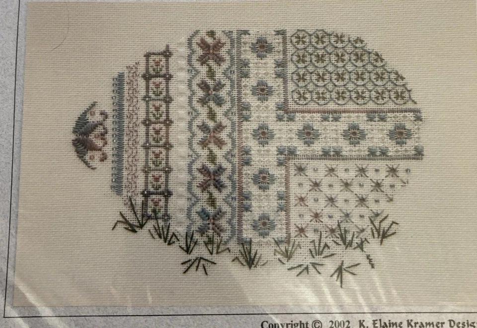 Rare Vtg EGG I-IV Hardanger Embr. pattern by Designs by Elaine (4 choices) - Image 2 of 4