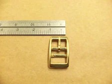 3/4" Solid Brass Square Dog Collar / Double Bar Buckle (5 Pack)