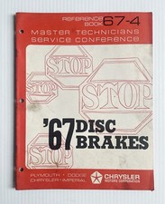 1967 Chrysler Master Technician Service Reference Book 67-4 Disc Brakes
