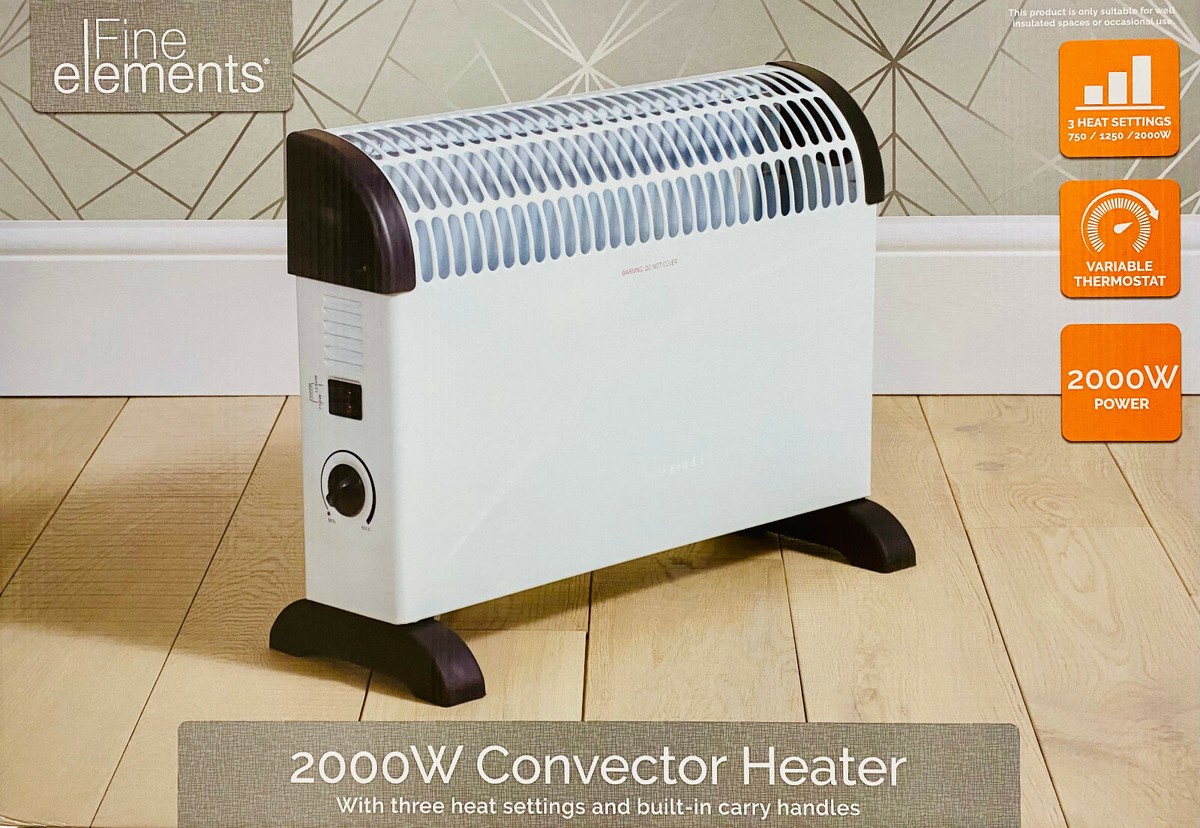 Beldray/Fine Adjustable Thermostat Heaters 500, 650, 1000,1200,1500,  2000,3000W | eBay