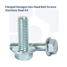 M5 FLANGED HEXAGON HEAD BOLTS FLANGE HEX SCREWS A2 STAINLESS STEEL FULLY THREAD