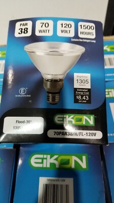 12 Pack, EiKON  PAR38 Floodlight 70 Watts, 120 Volts Floodlite 70PAR38/H/FL