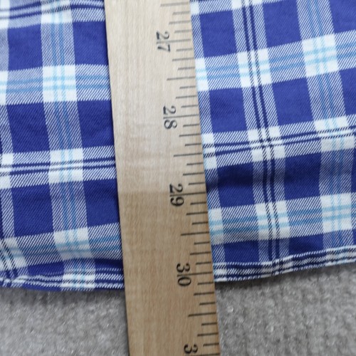J. Press Mens Oxford Shirt Medium Blue Button Down Oxford OCBD Plaid - Picture 5 of 8