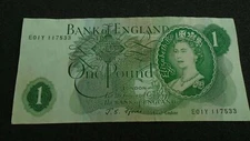 £1 BANK NOTE FORDE E01Y 117533 BE74B VF+