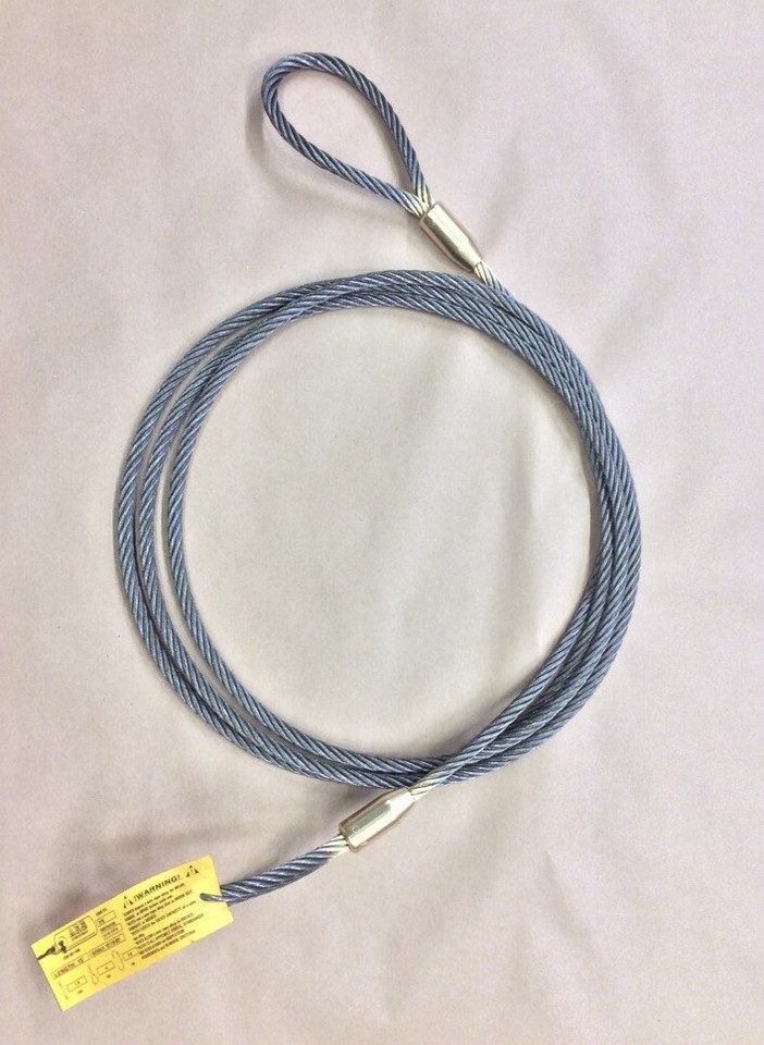 3/8'' X 16' Choker Sling Wire Rope Steel Cable IWRC Flemish Eye Lifting ...