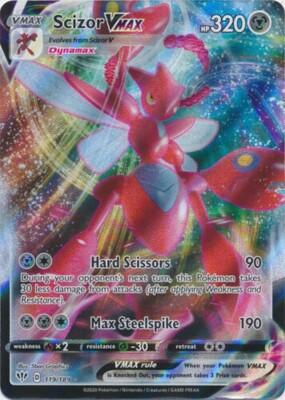Scizor VMAX - 119/189 Pokemon TCG [Ultra Rare] Darkness Ablaze | eBay