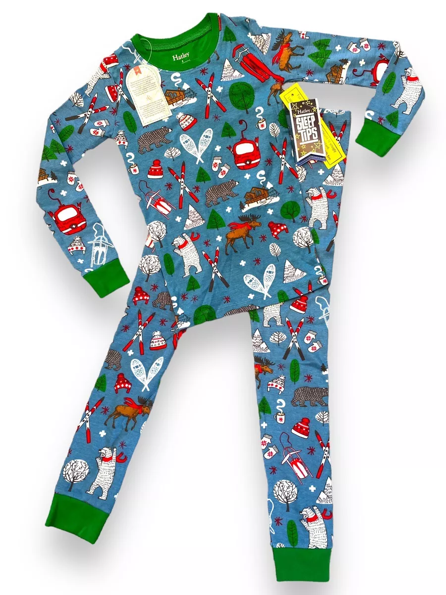 Hatley Kids Pajama Set Sz 6 Blue