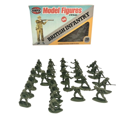 Rare AIRFIX 1/32 toy soldiers BRITISH INFANTRY Model Figures 28 Pieces Vtg 1980 - Picture 3 of 16