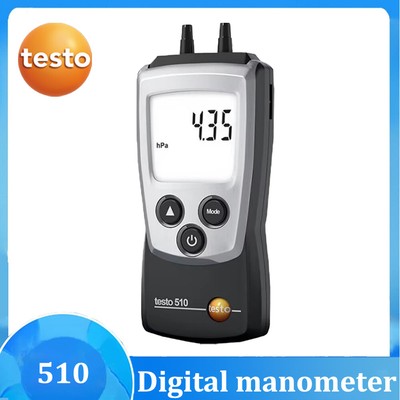 Testo 510 Auto Digital Differential Gauge Manometer Air Pressure Meter 0-100hPa