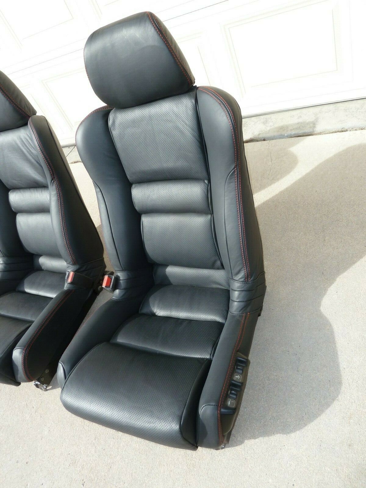 NEW Leather 1991-2005 Acura NSX Factory Seats Perforated Black Red Stitching 
