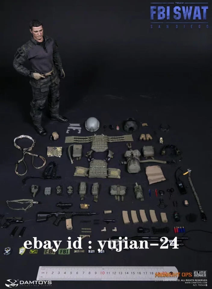 1/6 DAMTOYS 78044 B US FBI SWAT Team Agent San Diego Midnight OPS --EN STOCK Foto 2 de 4