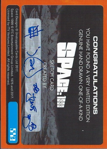 Unstoppable Cards Space:1999 Series 2 (j)ay color sketch - Picture 2 of 2