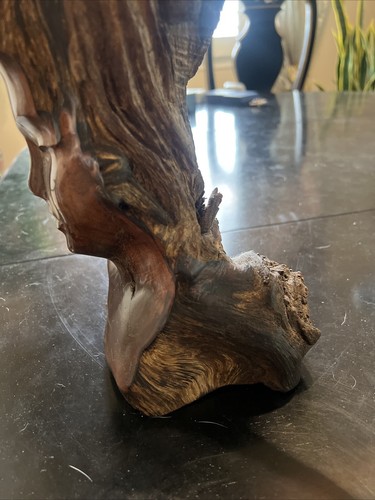 Wood Spirit Carving Woman Face Knot Head Sculpture Tree Hobbit Log Home Cabin - Picture 3 of 6