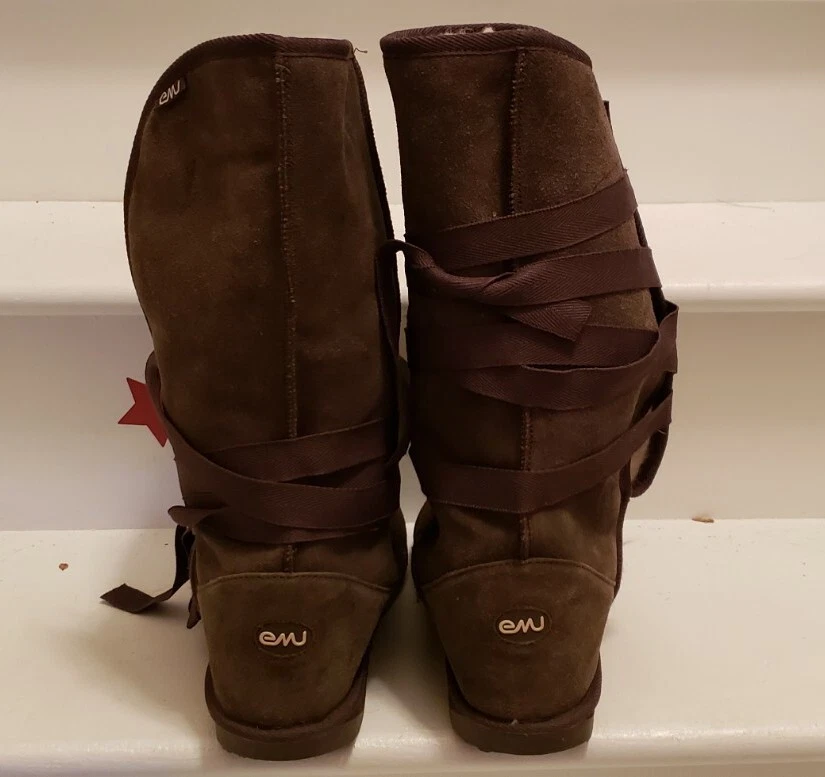 EMU Australia Botas Gamuza Lana Forradas Marrón EE. UU. Mujeres F9 Hombres H8 UK 7 EUR 40/41 Foto 3 de 4