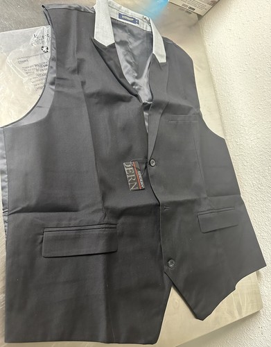HISDERN Men's Suit Vest Formal Dress Waistcoat Business Vest Casual Wedding XL - Picture 5 of 14