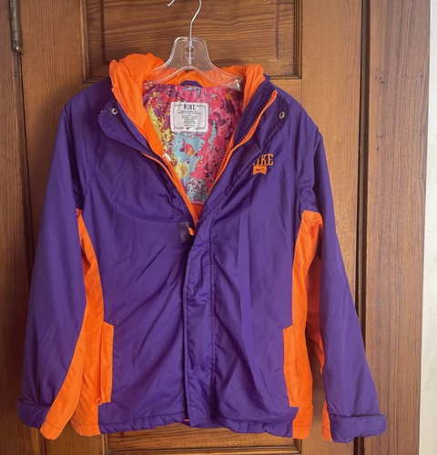 Nike Ski/snowboarding Coat Purple Neon Orange Size Large EUC Youth - Picture 3 of 8