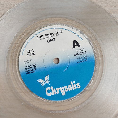UFO 33 Clear Vinyl Singles Pair inc Doctor Doctor Shoot Shoot CHS 2287 CHS 2318 - Picture 7 of 16