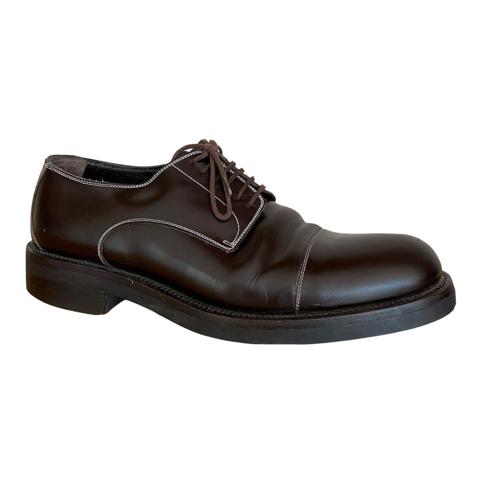 Cap Toe Brown Leather Oxford Shoe 