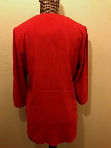 EXPRESS - BLUSA ROSSA CON CERNIERA MANICA 3/4 - SP - Foto 4 di 4