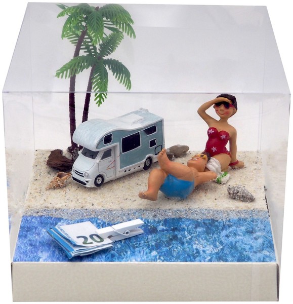 Geldgeschenk Verpackung Geldverpackung Wohnmobil Urlaub Camping Reise-image