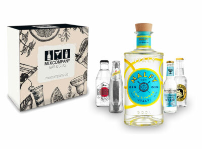 Malfy Gin Tonic Giftbox Set - Malfy Gin con Limone (Zitrone) 0,7l - 700ml (41% 