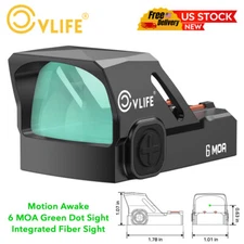 Motion Awake 6 MOA Green Dot Sight with Fiber for Doctor Cut/RMR/MOS/21mm Rails