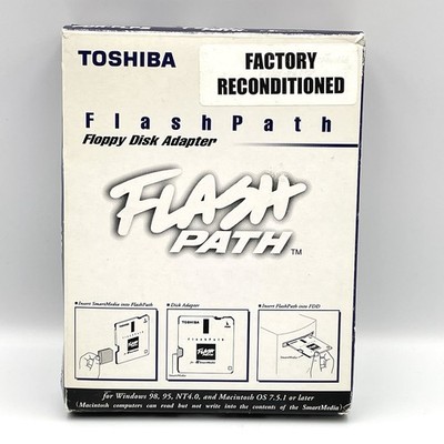 Toshiba FlashPath Floppy Disk Adapter PDR-FLP2 SmartMedia w Box Manual Disks
