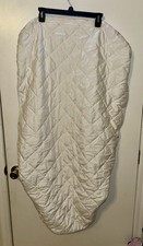 White Quilted Waterproof Crib Mattress Protector 28"x52"x9", GUC Baby