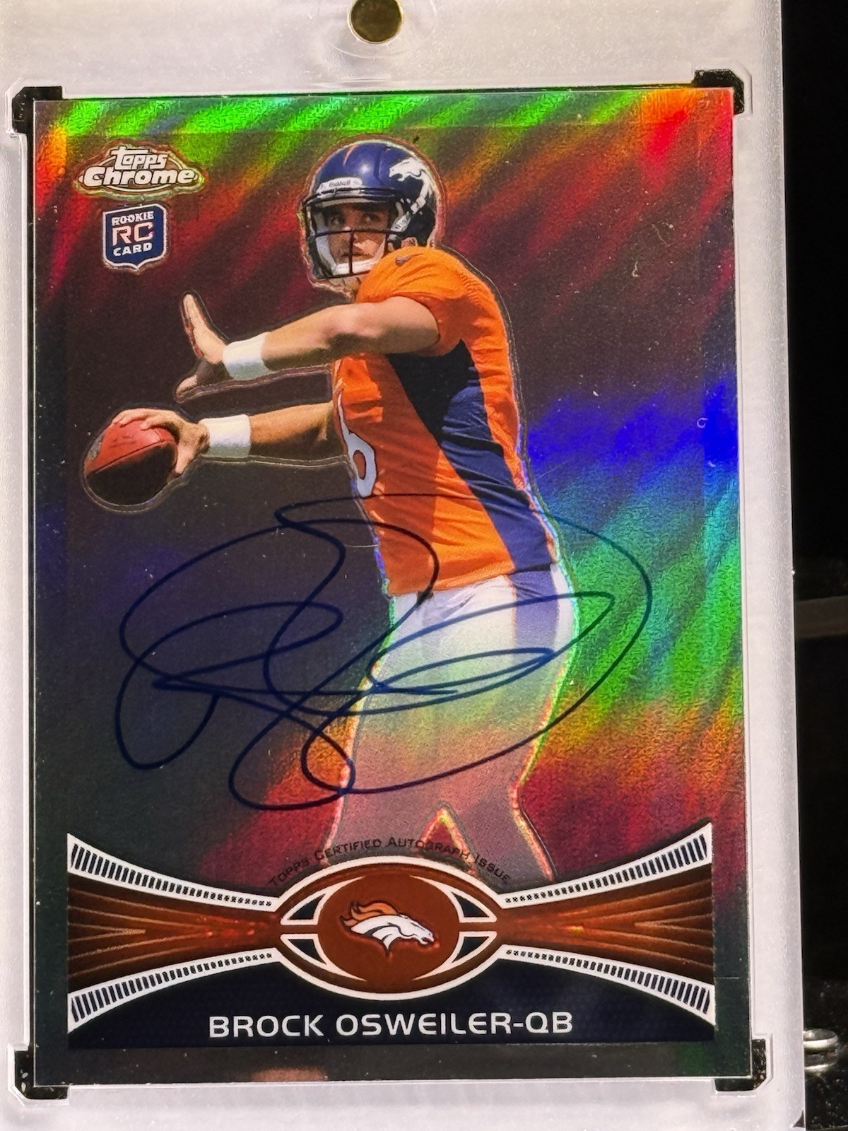 Brock Osweiler Topps Chrome #210 Autograph-Refractor