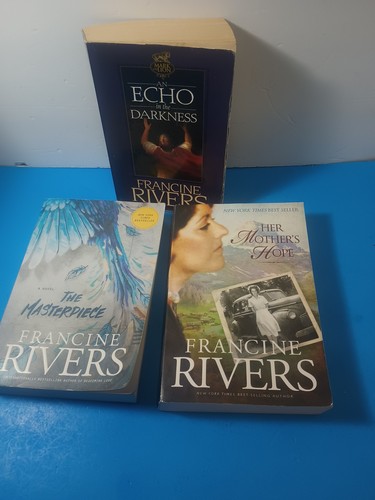 Francine Rivers Lot of 3 PB Books Her Mother's Hope~Masterpiece~Echo In Darkness
