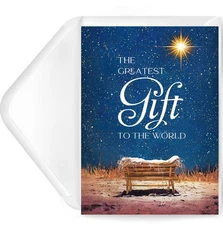 Religious Christmas Cards- Boxed Christmas Cards with Envelopes & Stickers- B...