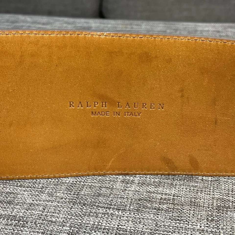 RALPH LAUREN PURPLE LABEL PYTHON SILVER BRONZE BELT  SIZE S - image 3 of 4