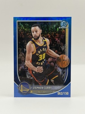 STEPHEN CURRY - 2025-26 Bowman Chrome Basketball - TRUE BLUE REFRACTOR /150