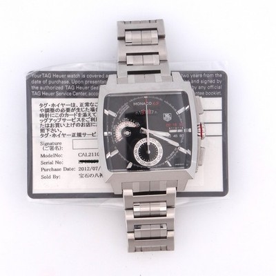 TAG Heuer CAL2110.BA0781 Monaco LS Chronograph Men's Black dial Watch Only