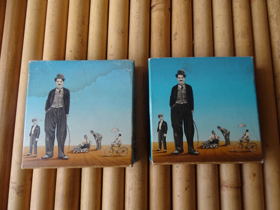 x2 ancien film Super 8 / NON Testé / CHARLOT Charlie Chaplin Invincible & Hôtel - Photo 3/4