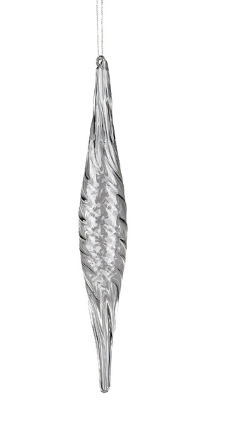 Deko HäNger Zapfen Transparent H. 30Cm Aus Optikglas Handarbeit Formano Wa-image