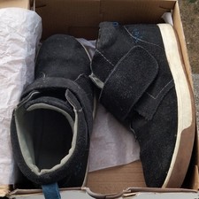 Vertbaudet bottines cuir noir doublées bout rond EU 38 (UK 5)