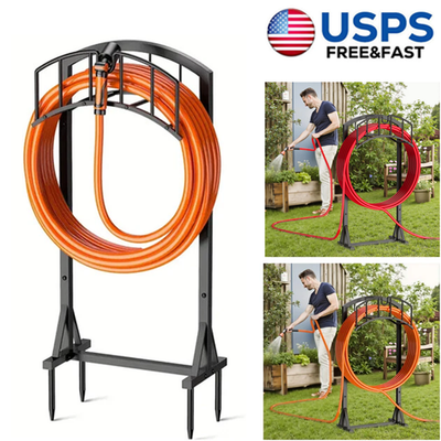 #ad Heavy Duty Garden Hose Holder Upgraded Water Hose Holder Holds 151 feet Hose $26.98