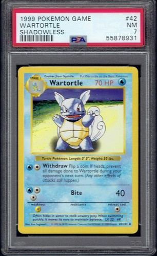 Wartortle (Shadowless) graded PSA 7 for sale on eBay