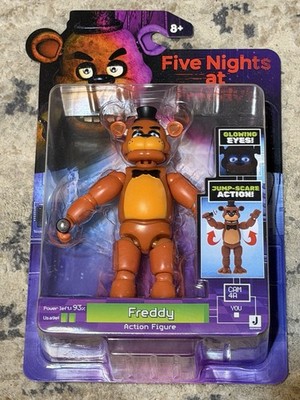 FNAF Freddy 5'' Action Figure Glowing Eyes Jump-Scare Jazwares Five Nights
