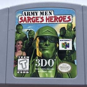Army Men Sarge's Heroes Nintendo 64 N64 Authentic Cleaned Tested Working Game
