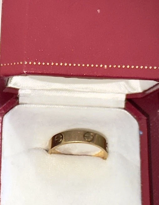 Anillo Cartier Love (versión ancha) talla 61 (9) oro amarillo de 18k **AUTÉNTICO** Foto 3 de 4